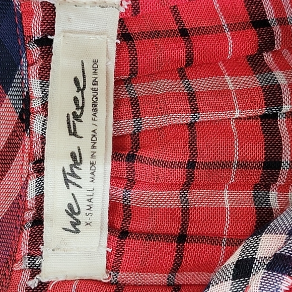 Free People Cloudbreaker Ref Plaid Tunic Size XSmall - Picture 4 of 14